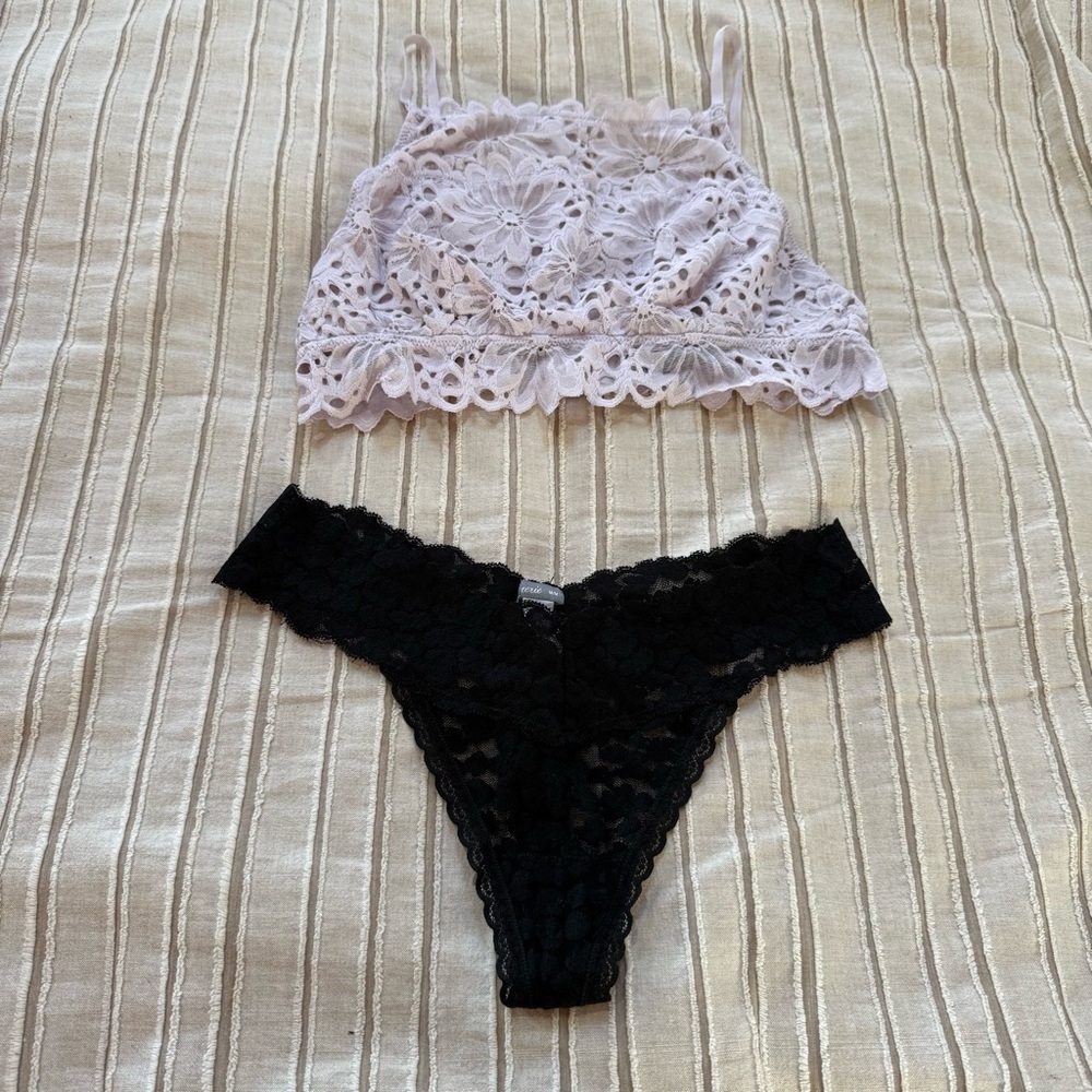Aerie Lace Bralette and Panties Set